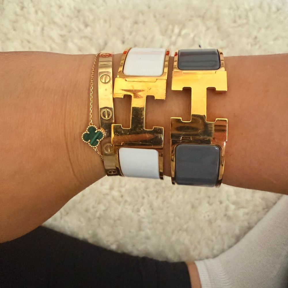 Hermes Shiny Gold Bracelets